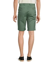 Roundtree & Yorke The Cloud Short Collection 11#double; Flat Front Washed Chino Shorts