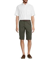 Roundtree & Yorke The Cloud Short Washed Classic Fit Flat Front 13#double; Inseam Chino Shorts