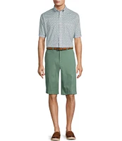 Roundtree & Yorke The Cloud Short Washed Classic Fit Flat Front 13#double; Inseam Chino Shorts