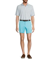 Roundtree & Yorke The Fairway Seasonal 7#double; Flat Front Performance Shorts