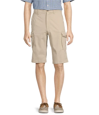 Roundtree & Yorke The R&R Classic Fit 13#double; Washed Twill Cargo Shorts