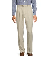 Roundtree & Yorke TravelSmart Classic Fit Non-Iron Ultimate Comfort Microfiber Pleated-Front Dress Pants