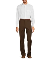 Roundtree & Yorke TravelSmart Luxury Gabardine Ultimate Comfort Classic Fit Non-Iron Flat Front Dress Pants