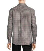 Roundtree & Yorke TravelSmart Classic Fit Easy Care Twill Large Windowpane Plaid Sport Shirt