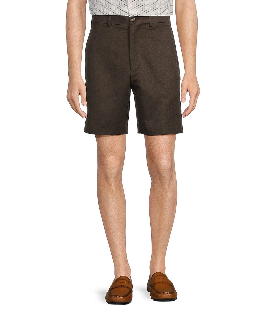 Roundtree & Yorke TravelSmart Classic Fit Flat Front Luxury Microfiber 8#double; Inseam Shorts