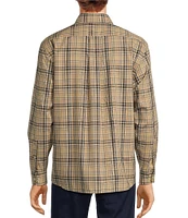 Roundtree & Yorke TravelSmart Easy Care Long Sleeve Large Plaid Sport Shirt