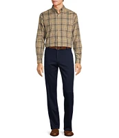 Roundtree & Yorke TravelSmart Easy Care Long Sleeve Large Plaid Sport Shirt