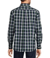 Roundtree & Yorke TravelSmart Easy Care Long Sleeve Plaid Poplin Sport Shirt