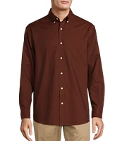 Roundtree & Yorke TravelSmart Easy Care Long Sleeve Solid Herringbone Sport Shirt