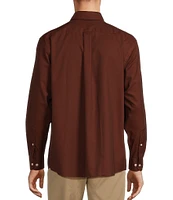 Roundtree & Yorke TravelSmart Easy Care Long Sleeve Solid Herringbone Sport Shirt