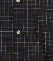 Roundtree & Yorke TravelSmart Easy Care Long Sleeve Windowpane Plaid Herringbone Sport Shirt