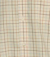 Roundtree & Yorke TravelSmart Easy Care Long Sleeve Windowpane Plaid Herringbone Sport Shirt