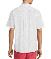 Roundtree & Yorke TravelSmart Easy Care Short Sleeve Arrow Print Sport Shirt