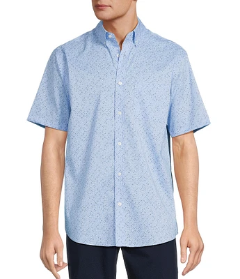 Roundtree & Yorke TravelSmart Easy Care Short Sleeve Arrow Print Sport Shirt