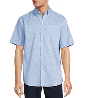 Roundtree & Yorke TravelSmart Easy Care Short Sleeve Arrow Print Sport Shirt