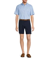 Roundtree & Yorke TravelSmart Easy Care Short Sleeve Arrow Print Sport Shirt