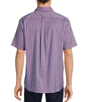 Roundtree & Yorke TravelSmart Easy Care Short Sleeve Mini Check Sport Shirt