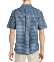 Roundtree & Yorke TravelSmart Easy Care Short Sleeve Twill Check Sport Shirt