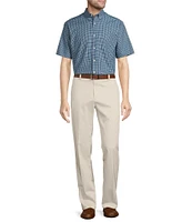 Roundtree & Yorke TravelSmart Easy Care Short Sleeve Twill Check Sport Shirt