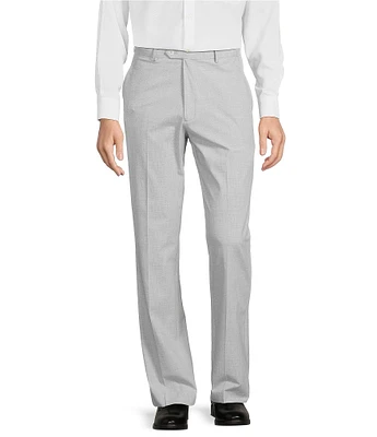 Roundtree & Yorke TravelSmart Flat Front Classic Fit Textured Dress Pants