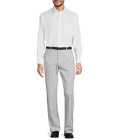 Roundtree & Yorke TravelSmart Flat Front Classic Fit Textured Dress Pants