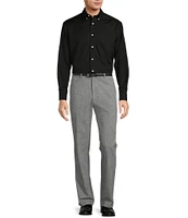 Roundtree & Yorke TravelSmart Flat Front Classic Fit Textured Dress Pants
