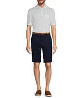 Roundtree & Yorke TravelSmart Short Sleeve Geo Printed Polo Shirt