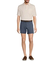Roundtree & Yorke TravelSmart Short Sleeve Leaf Printed Polo Shirt