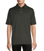 Roundtree & Yorke TravelSmart Short Sleeve Non-Solid Solid Jacquard Polo Shirt