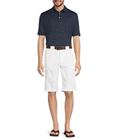 Roundtree & Yorke TravelSmart Short Sleeve Non-Solid Solid Jacquard Polo Shirt