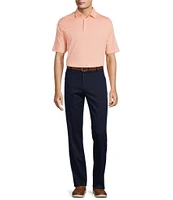 Roundtree & Yorke TravelSmart Short Sleeve Non-Solid Solid Jacquard Polo Shirt