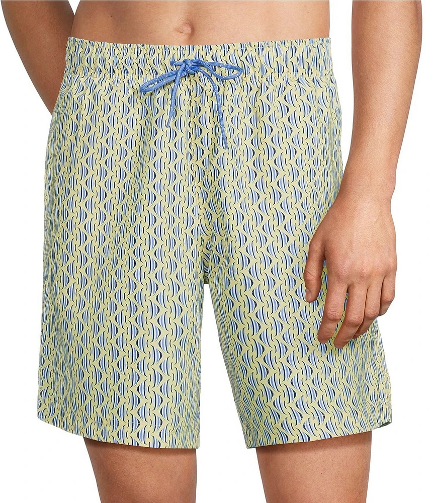 Roundtree & Yorke Tropical Fish 8#double; Swim Trunks