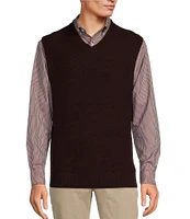 Roundtree & Yorke V-Neck Sleeveless Solid Sweater Vest