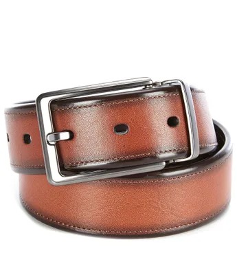 Roundtree & Yorke Walnut Reversible Leather Belt