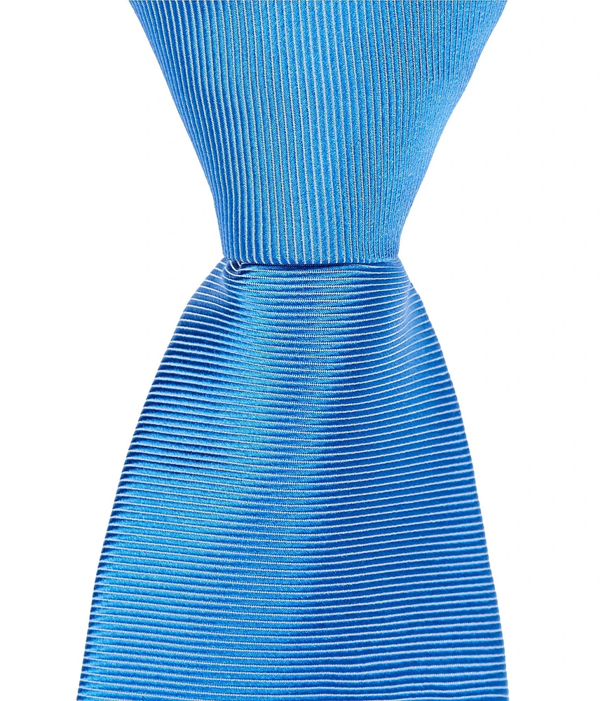 Roundtree & Yorke Wayes Micro Solid 3 1/8#double; Silk Tie