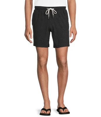 Rowm Big & Tall Flat Front Solid Terry 7#double; Inseam Shorts