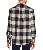 Rowm Big & Tall Long Sleeve Jaspe Buffalo Plaid Button Down Shirt