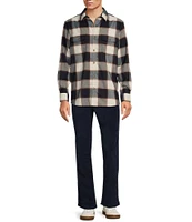 Rowm Big & Tall Long Sleeve Jaspe Buffalo Plaid Button Down Shirt