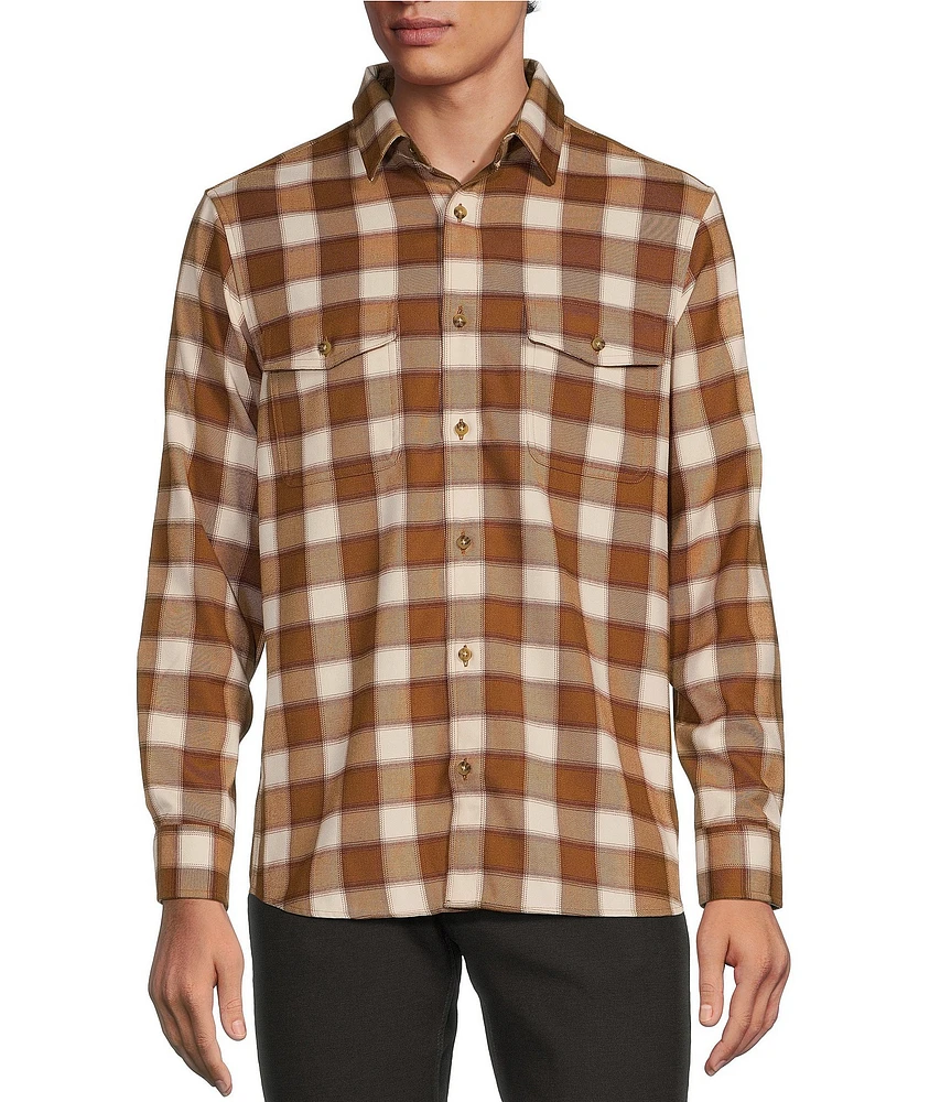 Rowm Big & Tall Long Sleeve Jaspe Small Buffalo Plaid Button Down Shirt