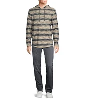 Rowm Big & Tall Long Sleeve Textured Stripe Hoodie