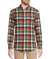 Rowm Big & Tall Nomad Collection Long Sleeve Portuguese Flannel Plaid Shirt