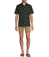 Rowm Big & Tall Outsider's Oasis Short Sleeve Mini Palm Print Shirt