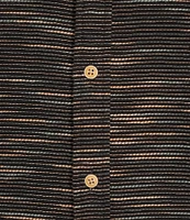 Rowm Big & Tall Outsider's Oasis Short Sleeve Space Dyed Textured Horizontal Striped Shirt