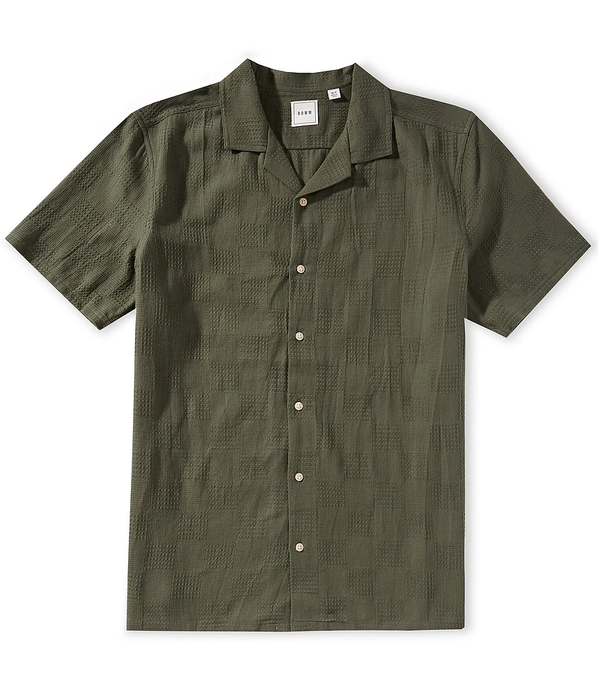 Rowm Big & Tall Outsider's Oasis Short Sleeve Textured Solid Shirt