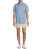 Rowm Big & Tall Performance Rec + Relax Short Sleeve Solid Textured Shirt