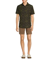 Rowm Big & Tall Rec & Relax Performance Short Sleeve Jungle Floral Print Shirt