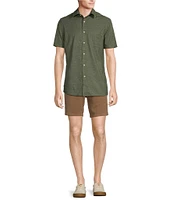 Rowm Big & Tall Rec & Relax Performance Short Sleeve Solid Textured Shirt