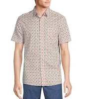 Rowm Big & Tall Rec & Relax Short Sleeve Palm Print Shirt