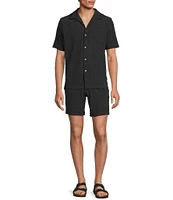 Rowm Big & Tall Short Sleeve Geo Terry Camp Shirt