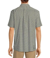 Rowm Big & Tall Short Sleeve Geometric Print Shirt